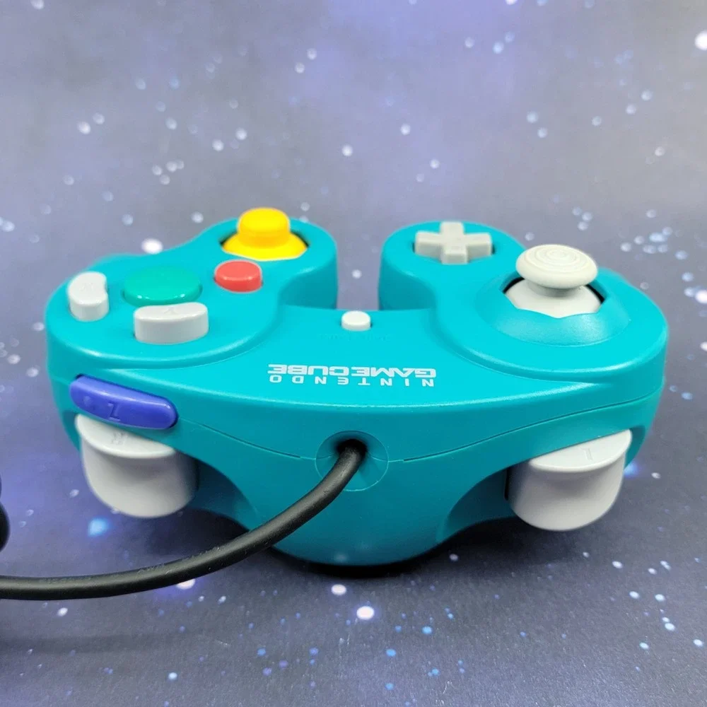 Nintendo GameCube Controller Emerald Blue Japan Import DOL-003 Wired Teal C